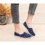 New Ladies print flat canvas shoes casual sports shooes
