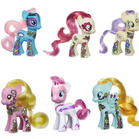 Hasbro My Little Pony Cutie Marks Rarity Pinkie Pie Fluttershy Rainbow Dash Action Figures Decoratio