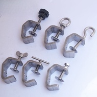 Stainless Steel 304 Round Pipe Clamp C-Clamp Tiger Clamp U-Clamp Square Steel Element Pipe Holder Cl