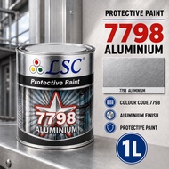 KTH 7798 1L Aluminium Paint Cat Kayu Cat Minyak Metal Paint Anti Rust Silver Paint cat anti karat be