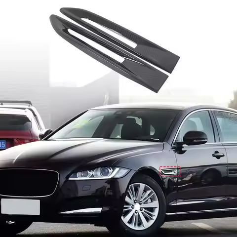 For Jaguar XF XE F-PACE Real Carbon Fiber Car Side Fender Vent Trim Cover Fender Side Air Outlet Cov