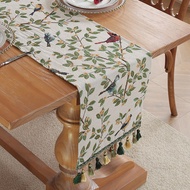 Light Luxury Jacquard Embroidery Long Tablecloth Vintage Long Table Flag Tea Mat Western Dining Tabl