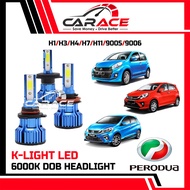 KLIGHT DOB LED Headlight 6000K 50W | H4 H7 H11 | PERODUA LED Car Headlight MYVI ALZA ARUZ AXIA BEZZA
