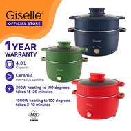 Giselle Multi-Function Electric Hot Pot Cooker With Ceramic Inner Pot (4L) [Fast Cooking 1000W] KEA0