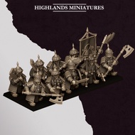 Sons of Marduk Warriors with Great Weapons-of-Humanoid Dwarf/32mm scale 3D printed miniature HLM