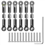 6Pcs Adjustable Metal Linkage Pull Rod Front /Rear Servo Link for  A949 A959 A969 A979 K929 RC Car U