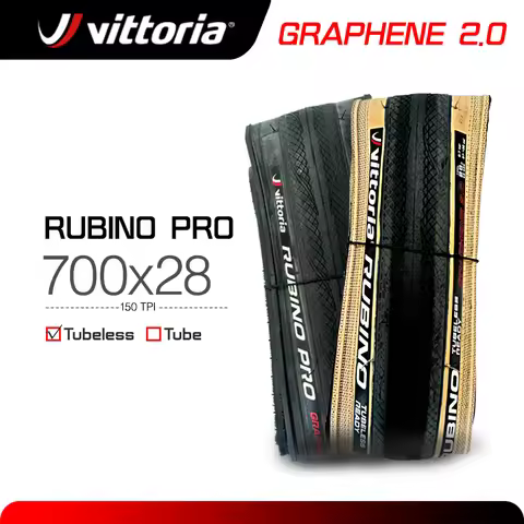 Vittoria RUBINO PRO Road Tire 700×28 Graphene 2.0 Tubeless/Clincher Folding Tires 150TPI For 700X28C