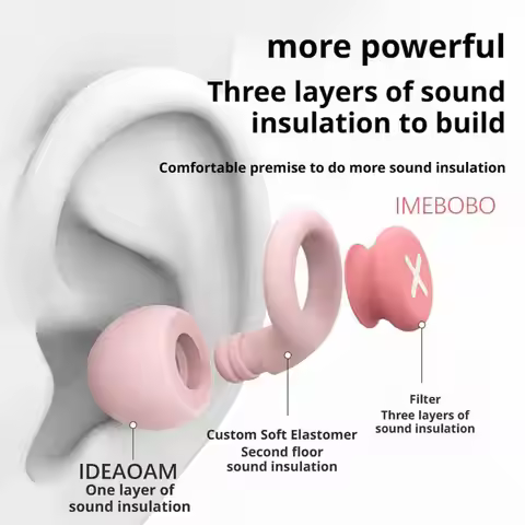 NEW Silicone Earplug Sleep Noise Ear Plug Canceling Noise Reduction Soundproof Anti Soft Slow Reboun