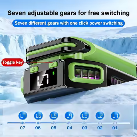 X111 Magnetic Game Cooler with Battery – 7-Speed Semiconductor Cooling Fan, Wireless Phone Radiator 
