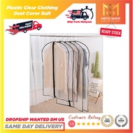 🔥QUALITY🔥Plastic Clear Clothing Dust Cover Suit/Dress Garment Bag Storage Protector Hanger|Sarung Plastik Almari Baju