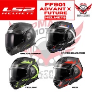 HELMET LS2 FF901 ADVANT X CARBON HELMET MODULAR FLIP BACK HELMETS