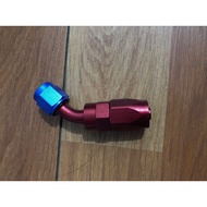 FITTING BRAIDED HOSE AN6 ALUMINUM 45 DEGREE