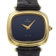 【日本直送】歐米茄 OMEGA De Ville (碟飛) 手錶 39.305.087 鍍金 黑色 手動上鍊 指針式顯示 黑色錶盤 женская【二手】