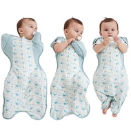 Transition Baby Swaddle 3-6 Months 12-18 lb, Arms In/Out Swaddle Sleep Sack with 2-Way Zipper Moistu