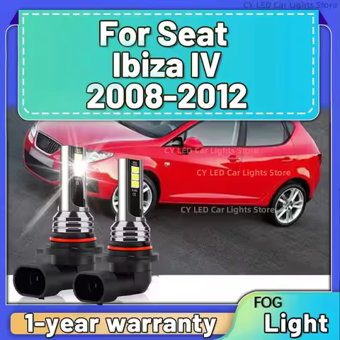 2Pcs LED Bulbs H11 Fog Light 6000K White Lamp Fanless For Seat Ibiza IV 2008 2009 2010 2011 2012 Plu