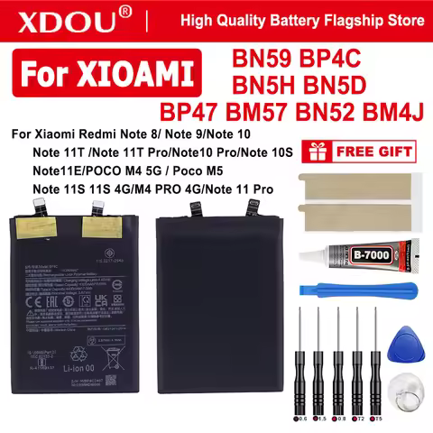 BN59 BP4C BN5D BP47 Phone Battery For Xiaomi Redmi Note 10 Pro/9/ 10S /Note 11T Pro/Note 11E / POCO 