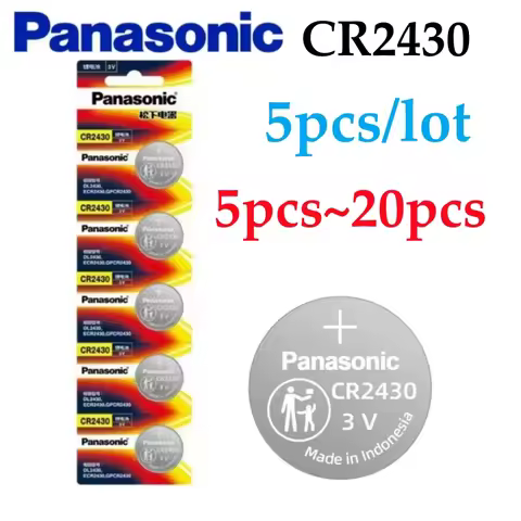 5-20pcs Original Panasonic CR2430 Watch Buttom Battery DL2430 ECR2430 GPCR2430 CR 2430 3V Lithium Co