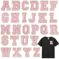 1 Pc Letter Number Patches Glitters Chenille, Iron On Letter A-Z Patch, Iron On Number 0-9 Patch, De
