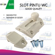 Grendel Selot Pintu PVC Plastik / Slot Pintu Kamar Mandi Grendel WC
