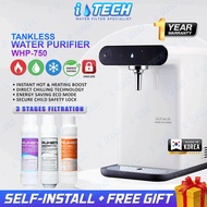 I-TECH Tankless Water Purifier Instant Hot & Cold WHP-750 -with 3 Stages Advanced Nano Filtration