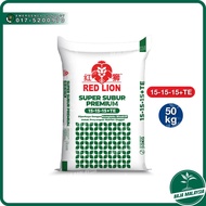 RED LION Baja Hijau NPK 15-15-15+TE Super Subur 50kg Green Growing Fertilizer Baja Subur Pokok Daun 