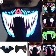 [GW]LED Luminous Voice Control Lighting Halloween Cosplay Party Flashing Face Mask