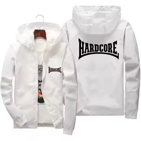 Hardcore Jacket Windbreaker Pilot Coat Men's Zipper Bomber Hooded Jackets Waterproof windbreak Quick