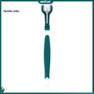 smiles|  Pet Toothbrush Three Sided Multi-angle Cleaning Plastic Dog Soft Bristle Toothbrush for Ora