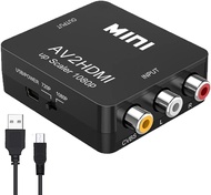 RCA to HDMI,AV to HDMI Converter, 1080P Mini RCA Composite CVBS AV to HDMI Video Audio Converter Ada
