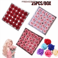 FREEWOODIEGI 25Pcs Soap Rose Flower, Handmade Gift Wreath Making Foam Rose, Romantic Five Layer Rose