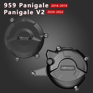 ฝาครอบเครื่องยนต์มอเตอร์ไซค์คลัทช์สีดำด้านป้องกัน V2 Panigale อุปกรณ์2022 2020-2021สำหรับ Ducati 959