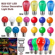3H LED Bulb/Filament B22/E27 [3W-10W] G45/A60/S14 Color Ping Pong Bulb (Decorative)