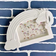 Unicorn 4R [4” x 6”] (10cm x 15cm) Plastic White Photo Frame with Stand Lightweight 独角兽 儿童相框 Cute