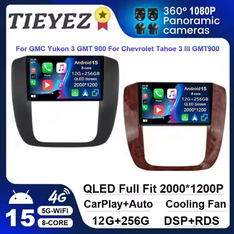 Android 15 Car GPS for GMC Yukon 3 GMT 900 2006-2014 Chevrolet Tahoe 3 GMT900 2006-2014 Silverado 2 