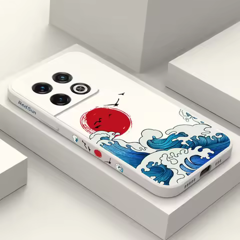 Waves Splashing Phone Case For Oneplus 12 12R 11 11R 10 10R 10T 9R 9RT 9 8T 8 7 7T Pro 5G Liquid Sil