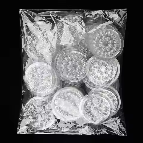 100Pcs Disposable Eyelash Glue Pallet Eyelash Extension Glue Pads Stand Eyelash Plastic Transparent 