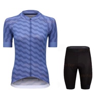 Jersey Sepeda Set Roadbike Wanita Import High Quality / Setelan Baju Jersey Sepeda + Celana Bib Shor