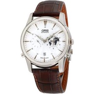 腕時計 オリス メンズ 01 690 7690 4081-07 1 22 73FC Oris Artelier Silver Dial Leather Strap Men's Watc