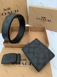 coach男士皮帶 蔻馳男腰帶 男女通
