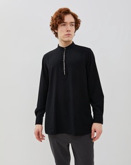 VALINO Kemeja Koko Kurta Hitam Pria - V-ECEA01-B9
