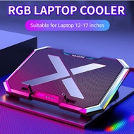 Popular Six fan LED screen two USB ports RGB lighting laptop cooling pad laptop 12-18 inch Laptop