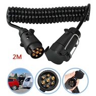 7 Pin To 13 Pin Trailer Connector Electric Adapter Plug 2M Truck Extension Cable 12V Waterproof RV Plug Socket Adapter C