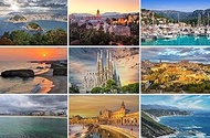 Postcard Set Spain - 9 Cards/Postcards - Pictures Photos from Barcelona Seville Malaga Gijon San Seb