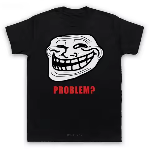 Plus Size TROLLFACE MEME RAGE COMIC FUNNY TROLL JOKE INTERNET Womens T-Shirt Summer New Printed Shor
