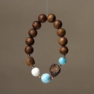 10mm海紋石手串 未時VISHI多米尼加拉利瑪手鏈串珠針鈉鈣石女中式