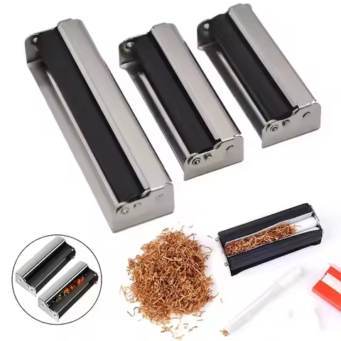Portable Metal Material Tobacco Manual Roller Filling Maker Length Rolling Cigarette Machine Smoke A