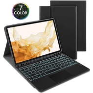 TouchPad Backlit Keyboard Case for Samsung Tab S11/S10 Lite/S10+, Tab S10 FE Plus, Tab S9+, Tab S9 F