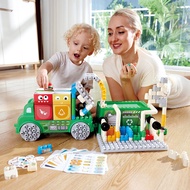 PolyM 761820 Garbage Sorting Truck Blocks Suitable For Age 1.5 Years and Up