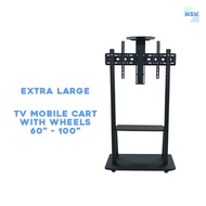 Sturdy TV stand with wheels table tv mobile cart commercial home 50 inch 100 inch TV bracket