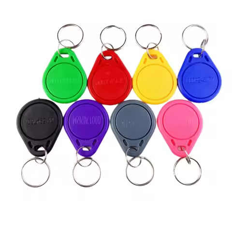 EM4100 ID 125KHz Keyfobs RFID Tag Sticker Key Fob Token Ring Proximity Chip TK4100 Read Only Readabl